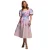 Jurk met pofmouwen voor dames Goddiva Midi