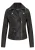 Vintage zwarte klassieke Brando biker leren jas voor dames – Broome