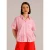 Yest gebloemde blouse broderie roze