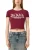 QS Shirt  bordeaux / wit