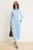 Trendyol Modest Dames Blauw Effen Maxi Lang Casual Skater Modest Jurken