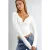 Knopkragen Blouse met Lange Mouwen en Elastiek