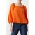 French Connection Balloon Slv Sq Nk Crinkle Top Mandarin