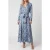 GUESS Britney Ls Long Dress Floral Paisley Blue
