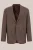 Van Gils – Heren regular fit blazer van linnenmix – Regular fit – Donkerbruin – Linnen –