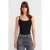 Slim Fit Geribbelde Katoenen Camisole Top