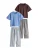 Next Nachtkledij  blauw / chocoladebruin / grijs / wit