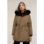 Motivi Reversible Hooded Zip-up Down Jacket Military Green