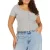 Brave Soul Dames/Dames Geribd Plus T-shirt (Grijze Mergel)