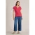 White Stuff Nelly Notch Neck Tee Bright Pink