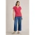 White Stuff Nelly Notch Neck Tee Bright Pink