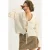 Oversized V-hals Ribbel Cardigan met Striksluiting