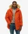 Superdry Mannen Everest Parka met Capuchon en Imitatiebont Oranje