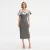 Bi-materiële bodycon-jurk met off-schouder gedrukt