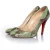 Christian Louboutin Python pumps in groen