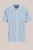 Van Gils – Heren regular fit gebreide polo met contrast en opengewerkte structuur – Regular fit – Pastelblauw – Katoen –