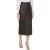 Moschino Nappa Leather Midi Skirt Brown