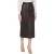 Moschino Nappa Leather Midi Skirt Brown