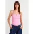 Slim Fit Geribbelde Brei Top