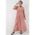 V-hals Maxi Jurk met Knopen en Relaxed Fit