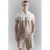Mango Man slim gestreepte polo beige
