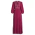 Anytime crinkle maxi jurk met borduursel wijnrood