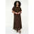 Tramontana viscose maxi rok – bruin
