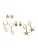 Bershka Oorbellen  goud / parelwit