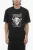Slim Fit bedrukt ROCK BAND ZODIAC TAURUS T-shirt met ronde hals in zwart
