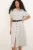 Gepunktece Makkelijk Midi Shirtjurk met Ceintuur