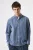 Lichtblauwe corduroy overshirt