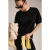 T-shirt met relaxte pasvorm, ronde hals en zijsplitten