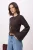 TRENDYOLMİLLA Dames Bruin Effen Lang Getailleerd Blouses