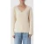 Closed V Neck Long Sleeve Ivory