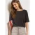 Basic Shirt met boothals en elastische zoom