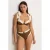JOSH V high waist bikinibroekje Solange bruin/ecru