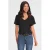 Anytime loose fit T-shirt met V-hals zwart