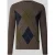 Bugatti Regular fit gebreide pullover van wolmix met ruitmotief
