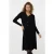 EsQualo Dress Rib Button Closure Black