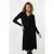 EsQualo Dress Rib Button Closure Black