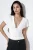 Getailleerde Crop Blouse Met Strikdetail
