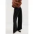 Mango straight low waist broek zwart