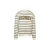 No Way Monday rechtvallende gestreepte sweater met tekst – wit