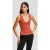 Karl Lagerfeld Ribbed V-neck Tank Top Cinnabar