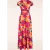 Rinda Floral maxi jurk in oranje en multi