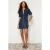 Damesjurken Blau Unifarben Mini Short Casual Fitted