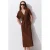 Mango midi jurk – donkerbruin