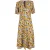 Diane Von Furstenberg midi-jurk met bloemenprint in gele viscose