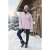 TRENDYOLMİLLA Dames Roze Effen Lang Oversized Sweatshirts