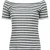 Off-shoulder gestreepte casual top